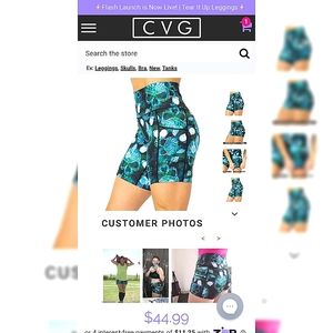 Constantly Varied Gear shorts Medium Mermaid Skull 7" inseam